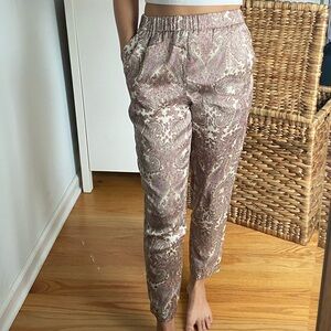Forever 21 Paisley Print Silky Trouser Pants